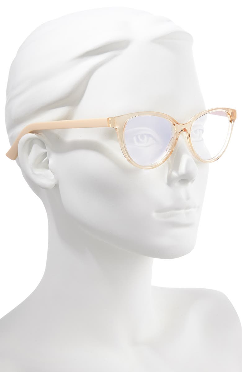 The Book Club The Art of Snore 53mm Blue Light Blocking Reading Glasses, Alternate, color, Crystal Putty