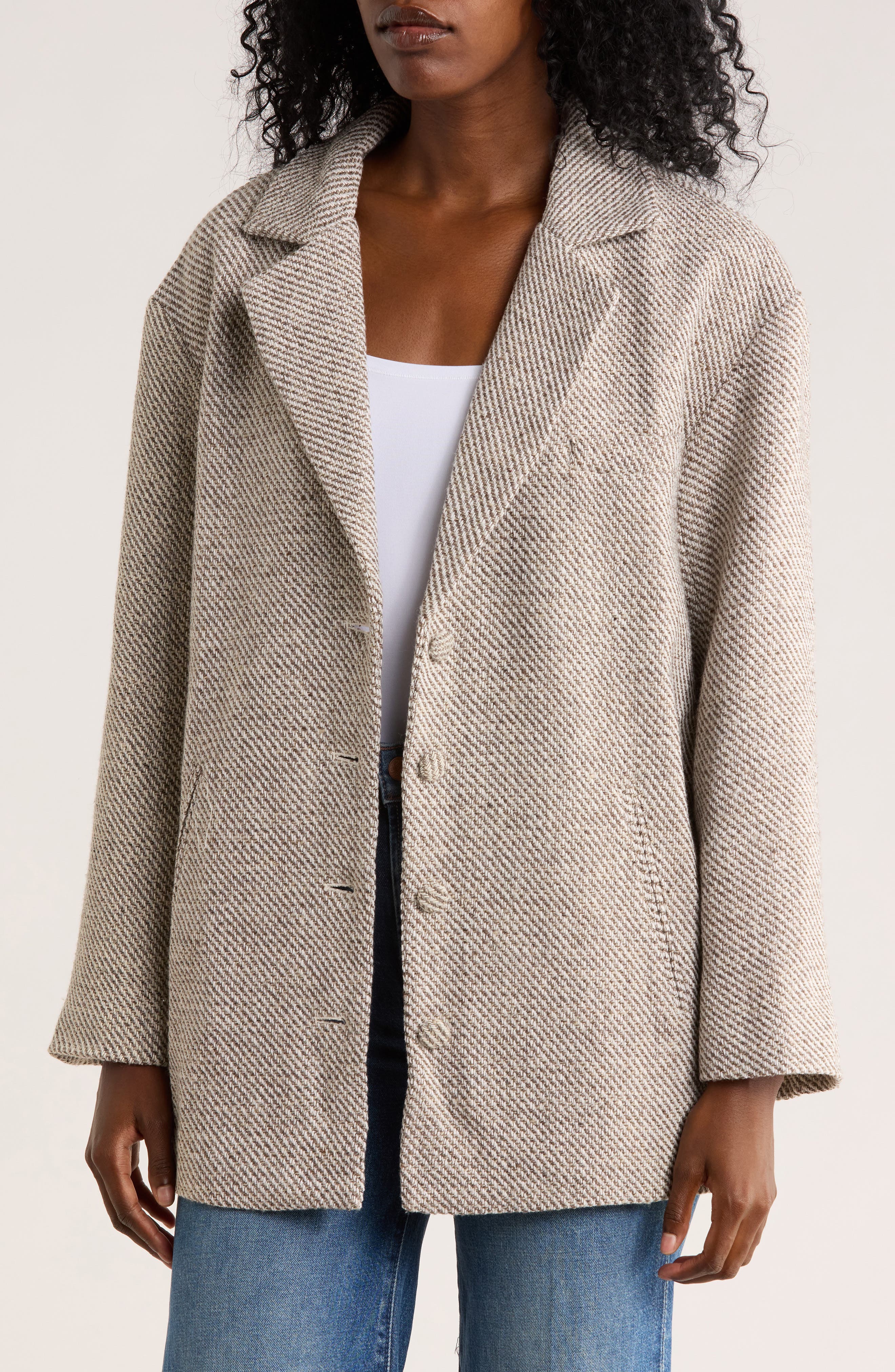 JACQUIE THE LABEL Gordes Oversize Tweed Blazer