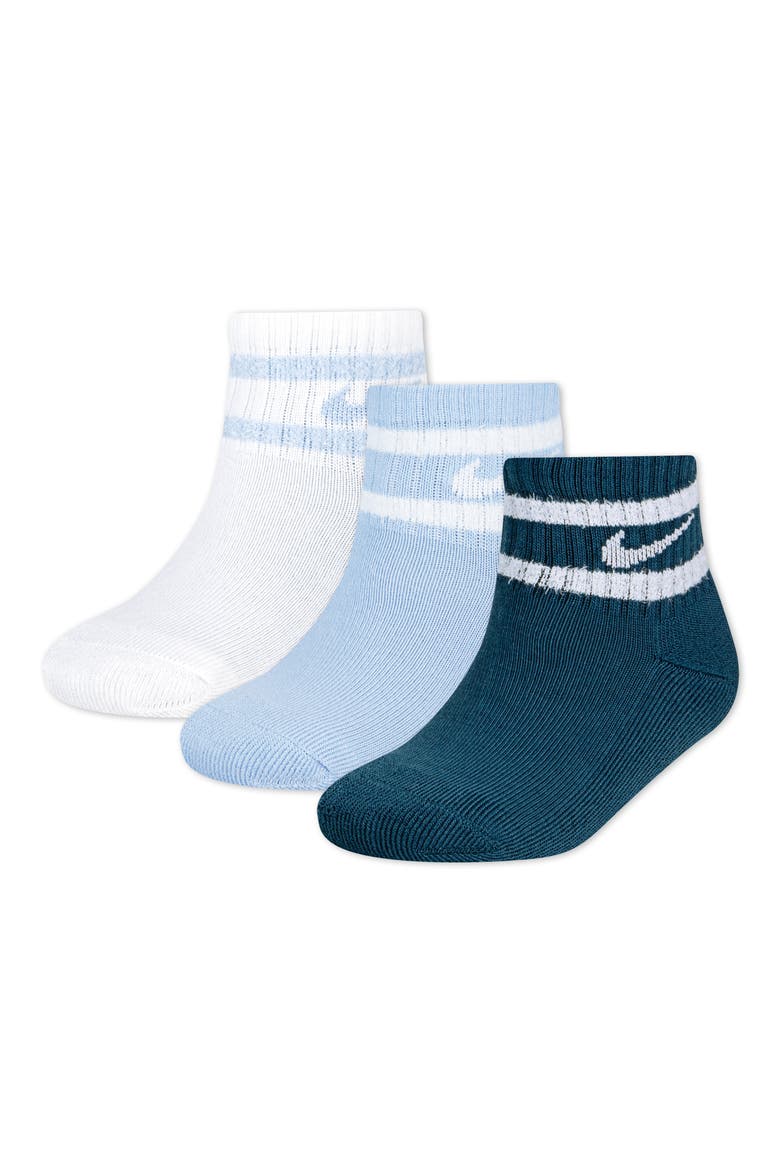 Kids' Pack of 3 Quarter Socks, Main, color, SAIL