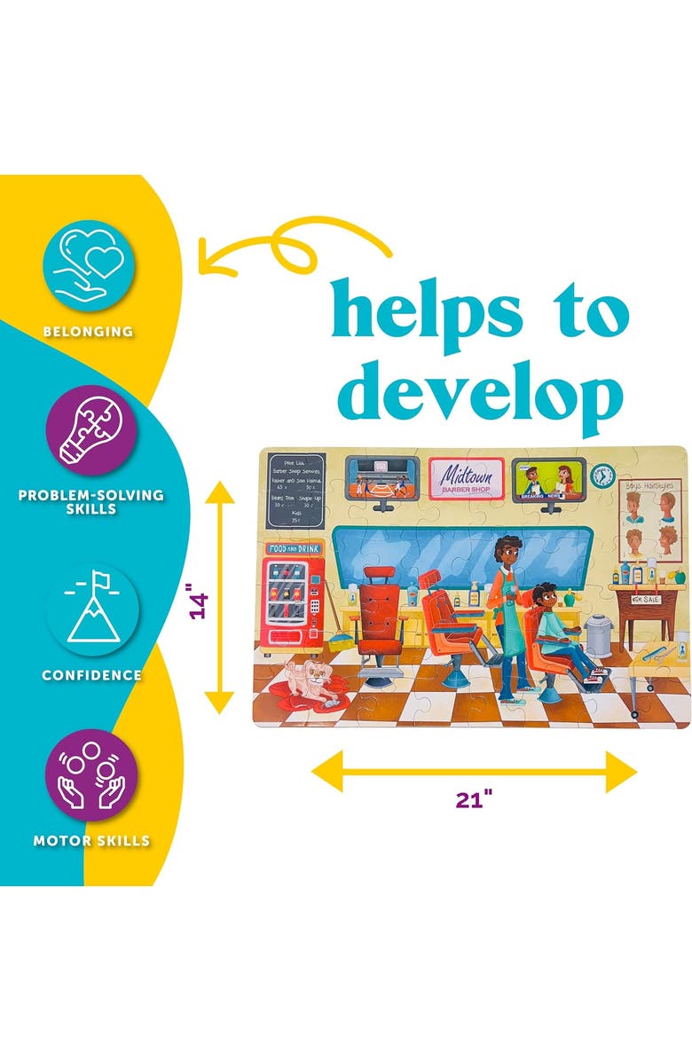 Little Likes Kids Upbounders A Day at The Barbershop 48 Piece, Alternate, color, Multicolored