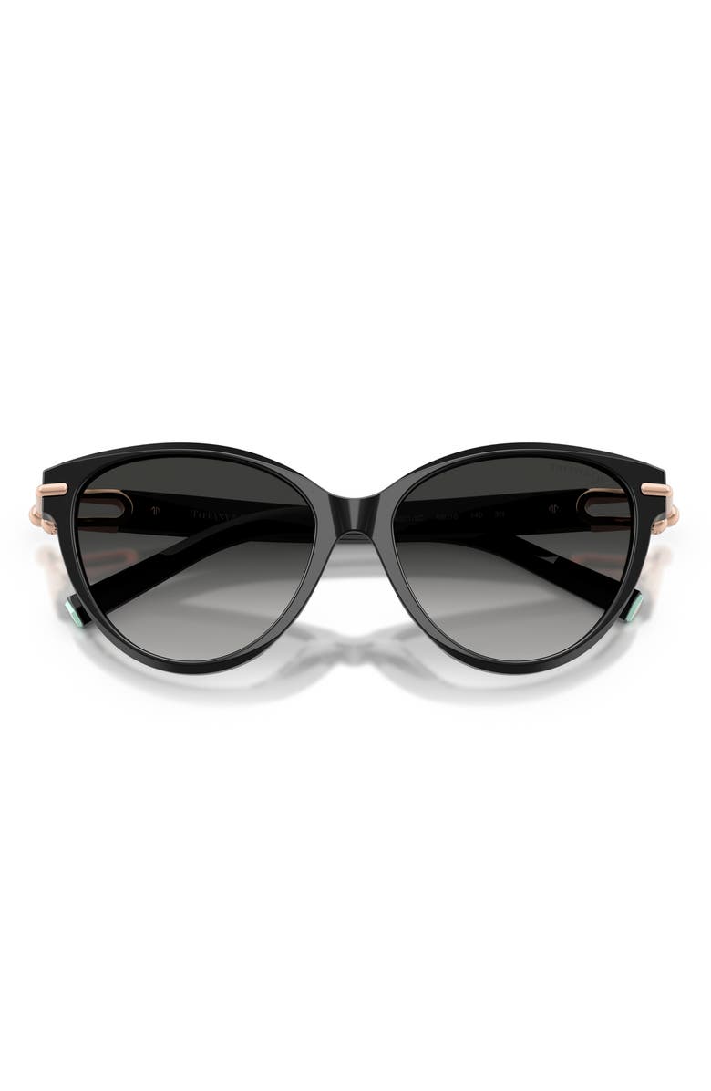 Tiffany & Co. 56mm Cat Eye Sunglasses, Alternate, color, Black / Grey Gradient