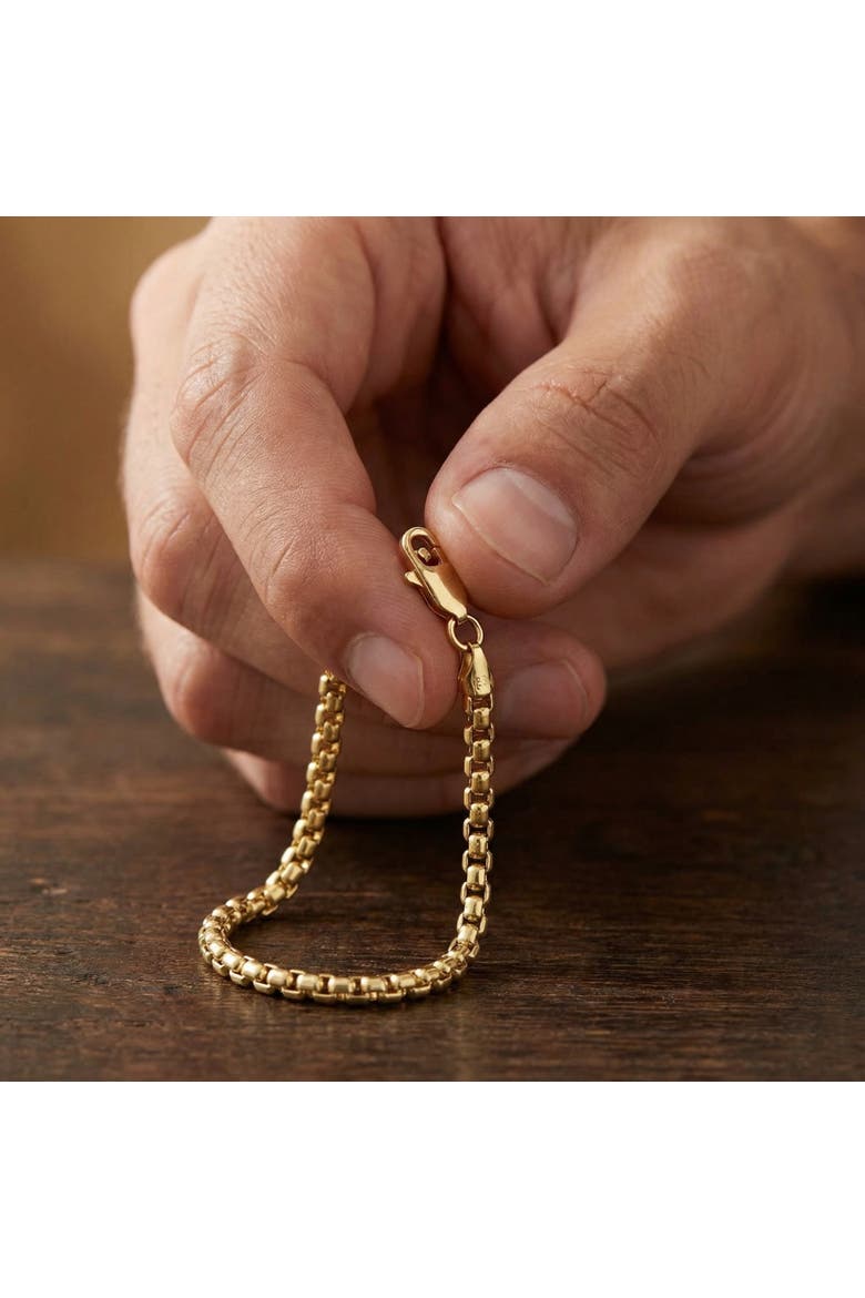 14k Gold Filled 3.5-mm Round Box Link Chain Bracelet, Alternate, color, 14k Yellow Gold