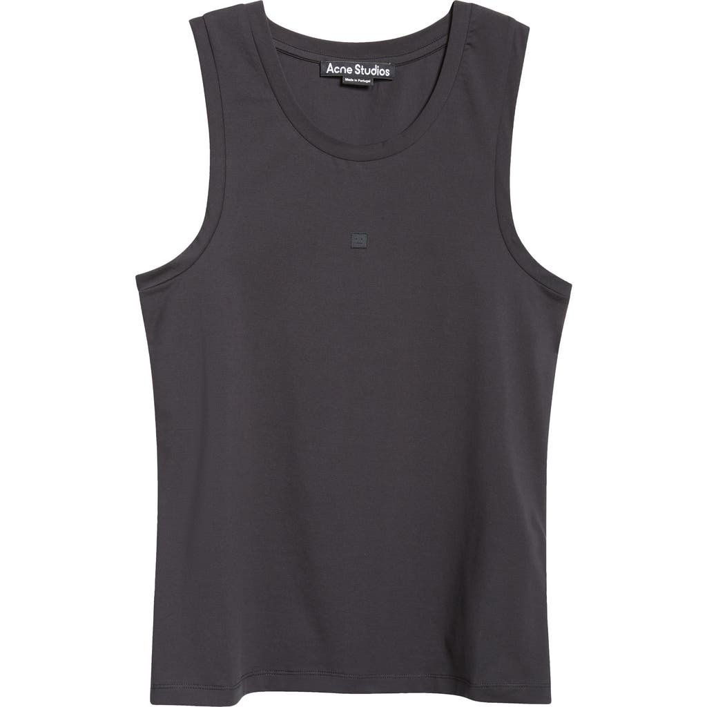 Acne Studios Elando Face Patch Tank In Black