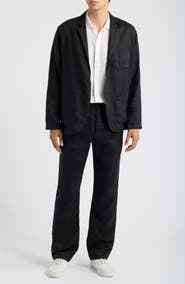 ALEX CRANE Alta Pleated Linen Trousers