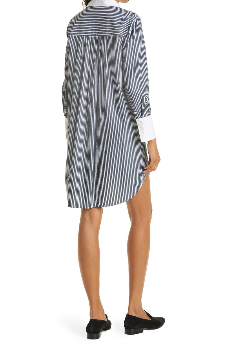 Club Monaco Long Sleeve Button-Up Shirtdress, Alternate, color, 