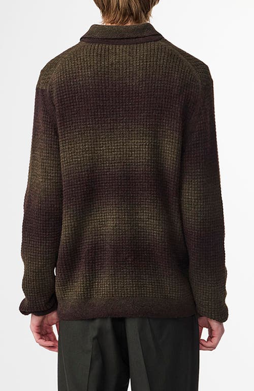 Nn07 Thor Gradient Bubble Stitch Cardigan In Brown