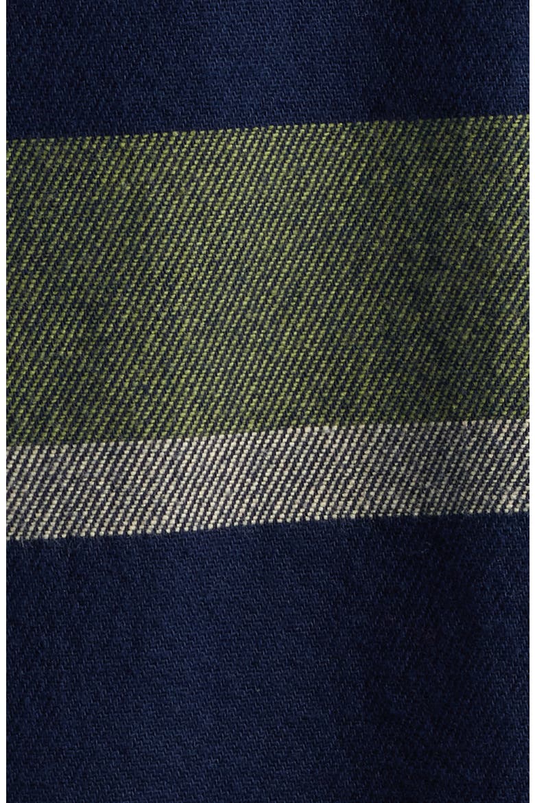 Mojave Plaid Cotton Flannel Button-Up Shirt, Alternate, color, NAVY