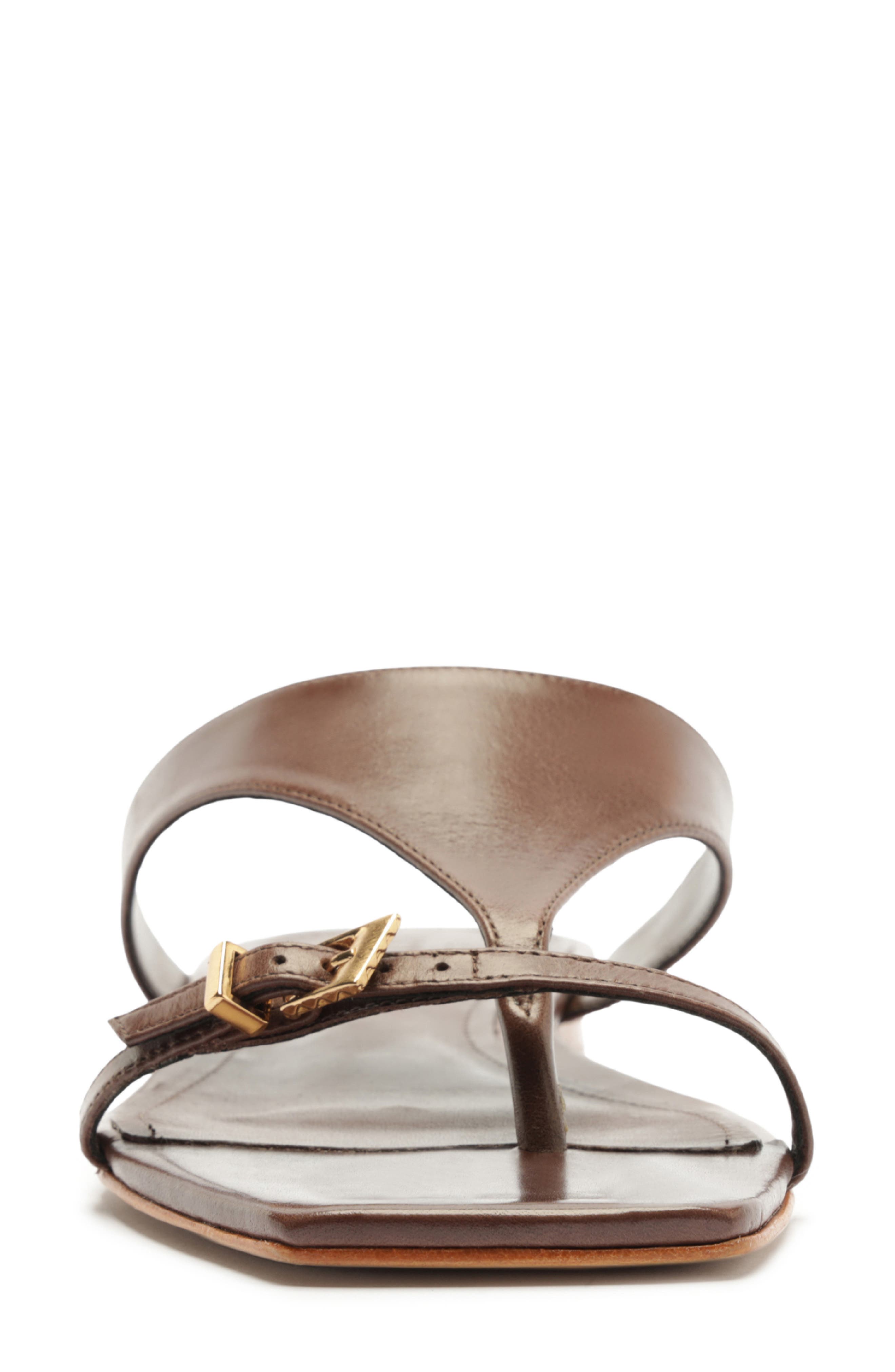 Schutz Tana Flat Flip-Flop, Alternate, color, Root Brown