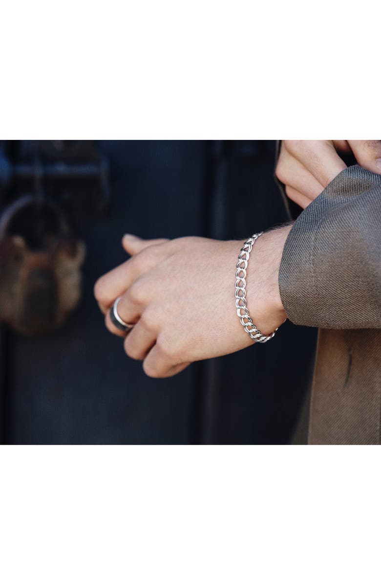 Monica Vinader Groove Sterling Silver Curb Chain Bracelet, Alternate, color, 