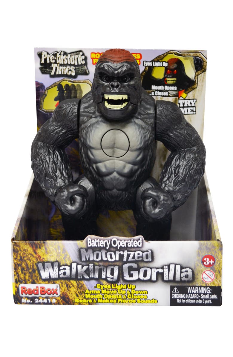 Red Box Walking Gorilla with Light & Sound, Alternate, color, Gray
