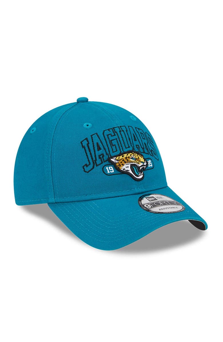 New Era Men's New Era Teal Jacksonville Jaguars Outline 9FORTY Snapback Hat, Alternate, color,