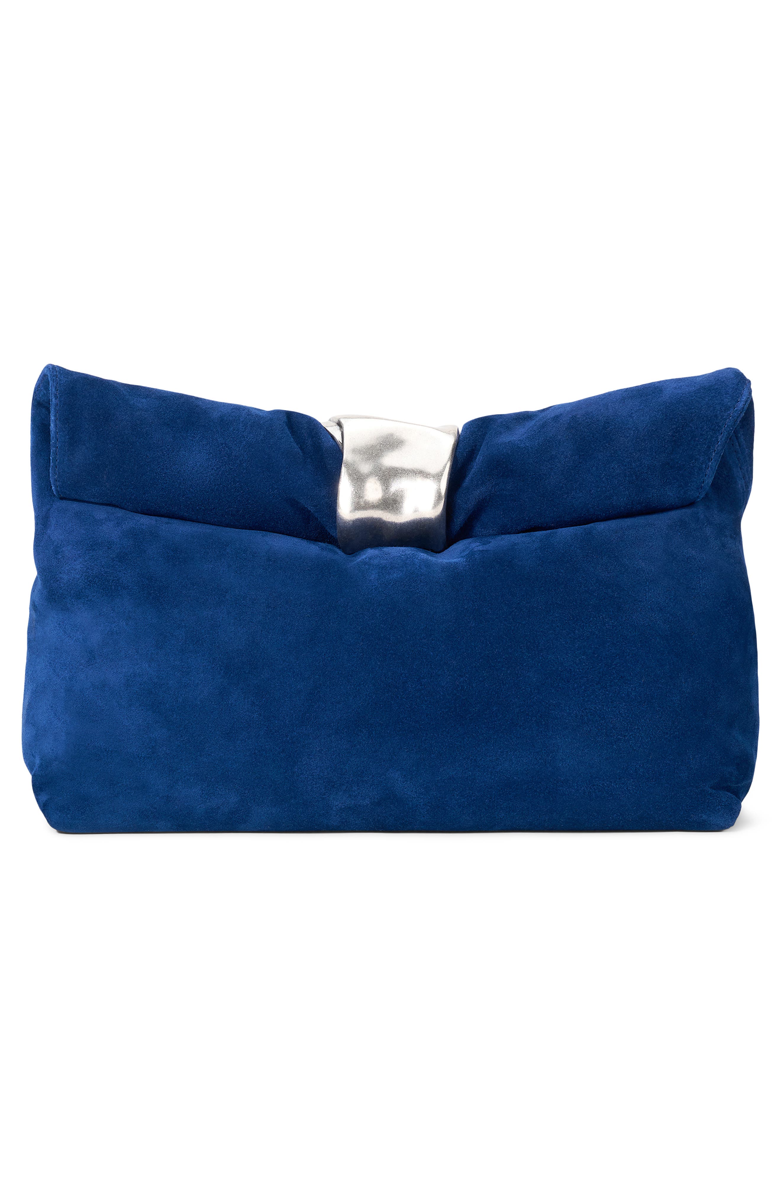 STAUD Cuff Leather Clutch, Alternate, color, Cobalt