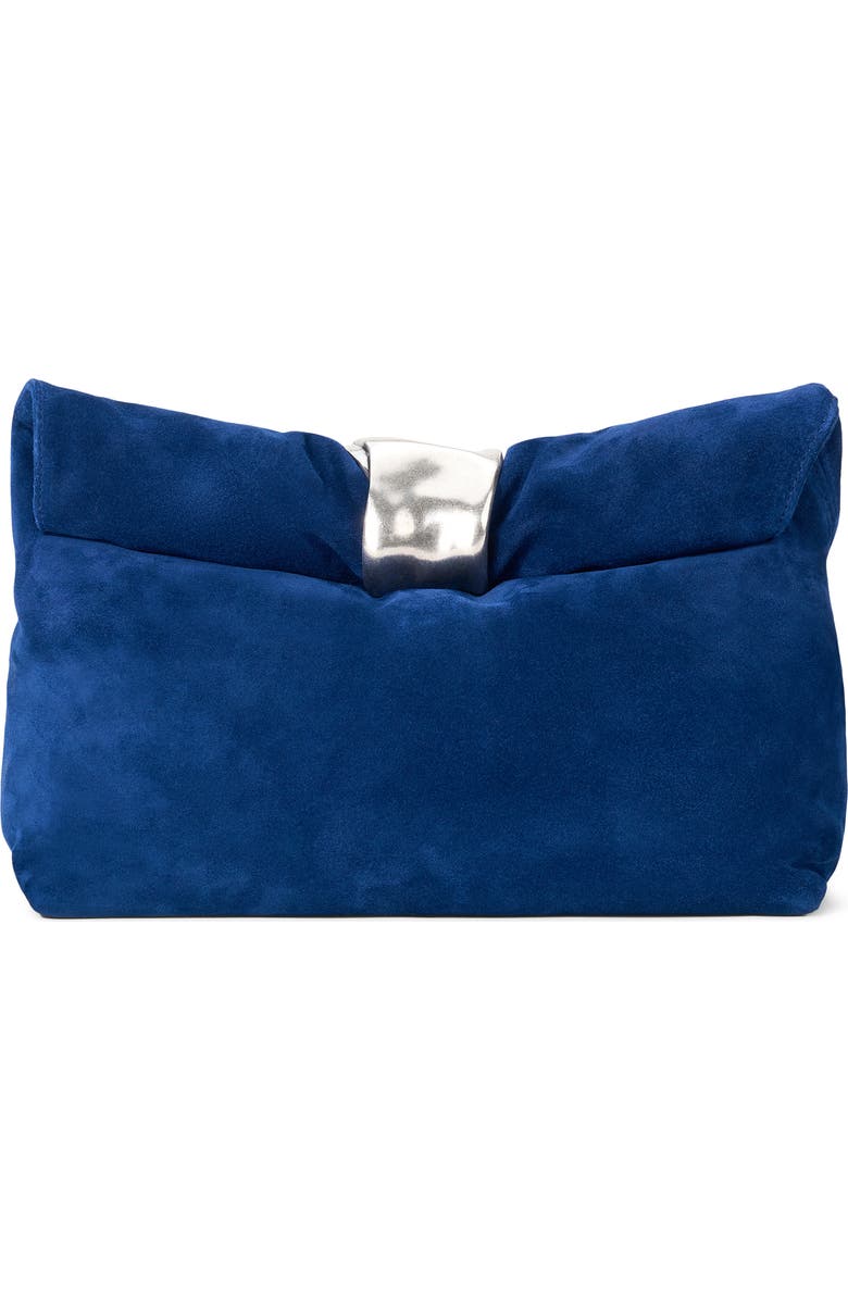 STAUD Cuff Leather Clutch, Alternate, color, Cobalt