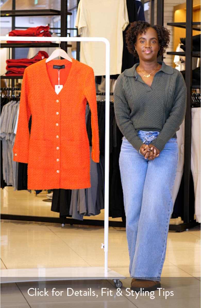 Textured Long Sleeve Dress, sales video thumbnail