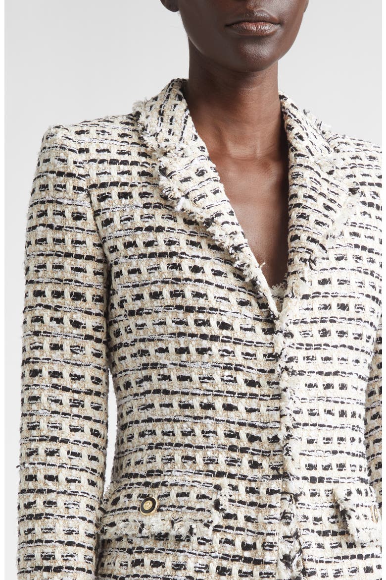 Claudine Tweed Jacket, Alternate, color, LINEN/ BLACK MULTI