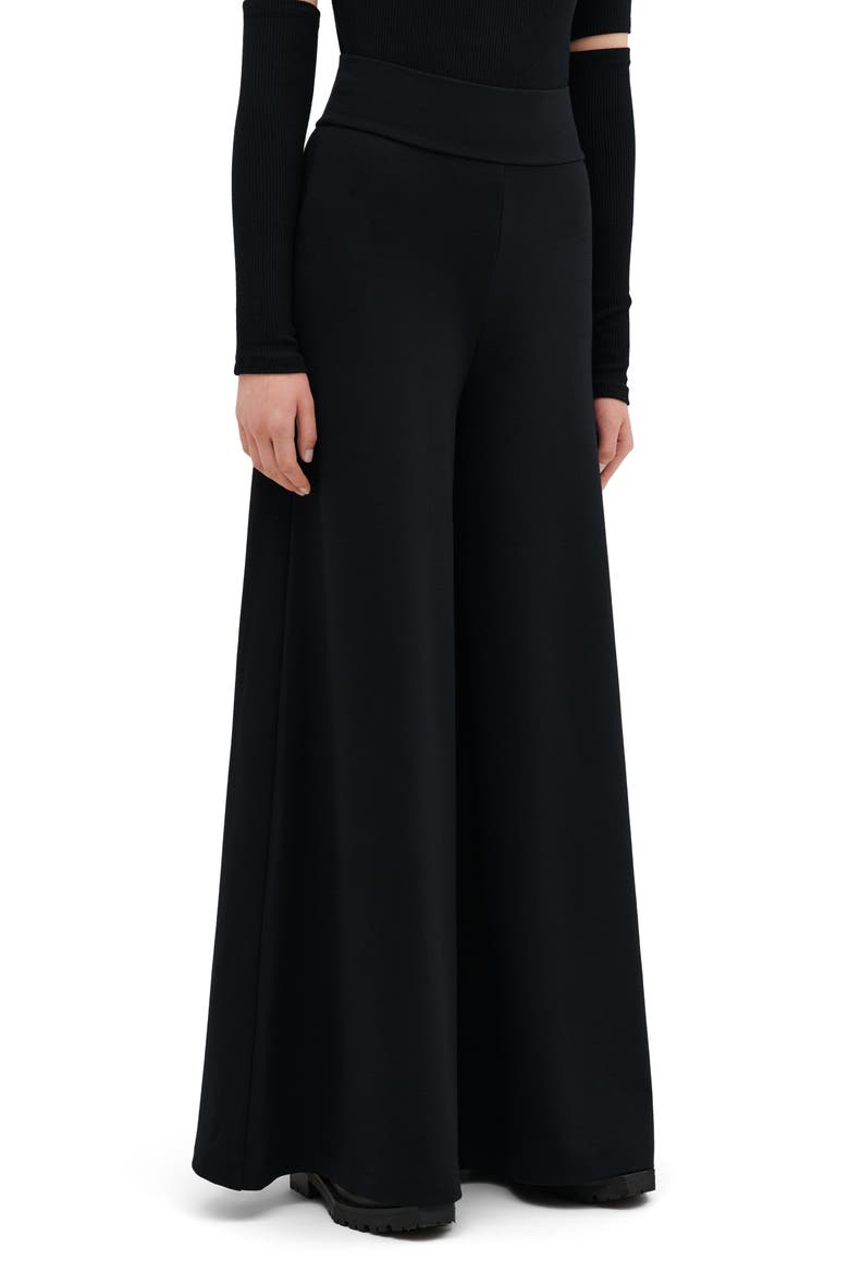 Barcelona Palazzo Pants, Alternate, color, BLACK