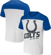 NFL X DARIUS RUCKER Men's NFL x Darius Rucker Collection by Fanatics White/Royal Indianapolis Colts Colorblocked T-Shirt