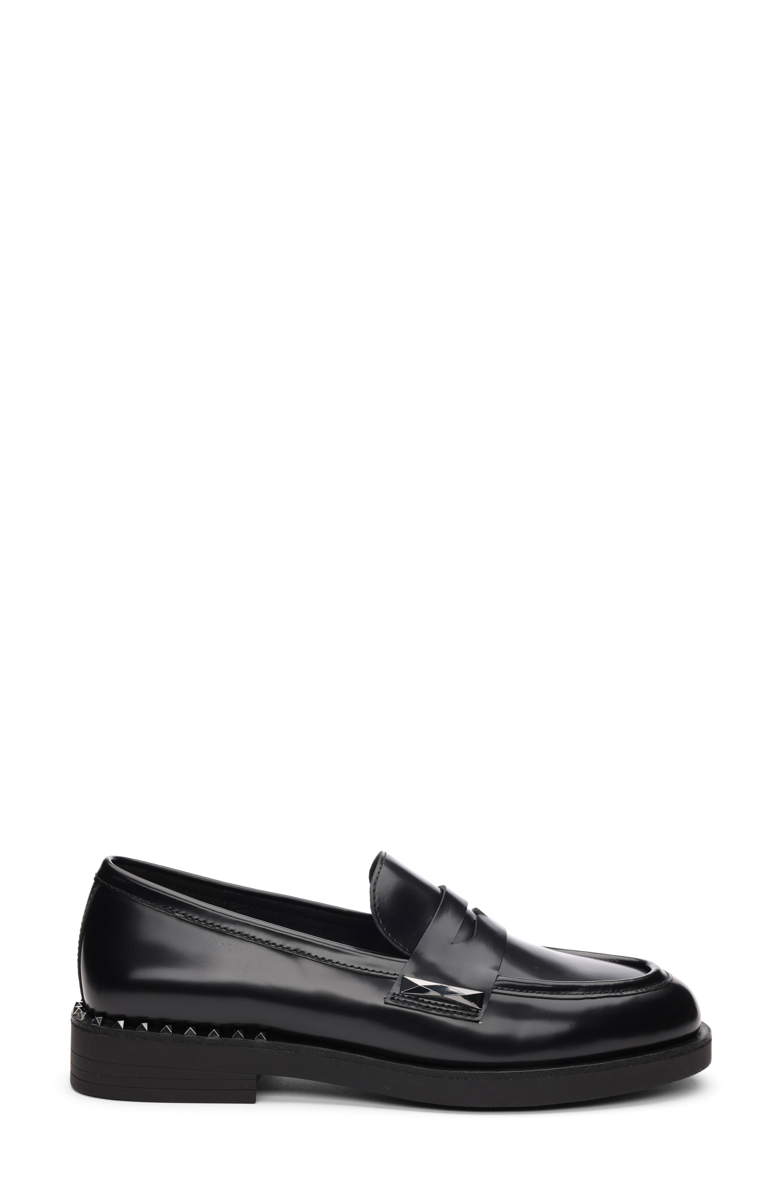 Ash Whisper Stud Penny Loafer, Alternate, color, 