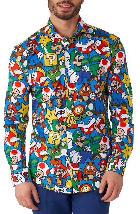 Super Mario Button-Up Shirt
