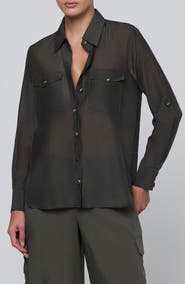 L'AGENCE Pearson Cotton and Silk Shirt