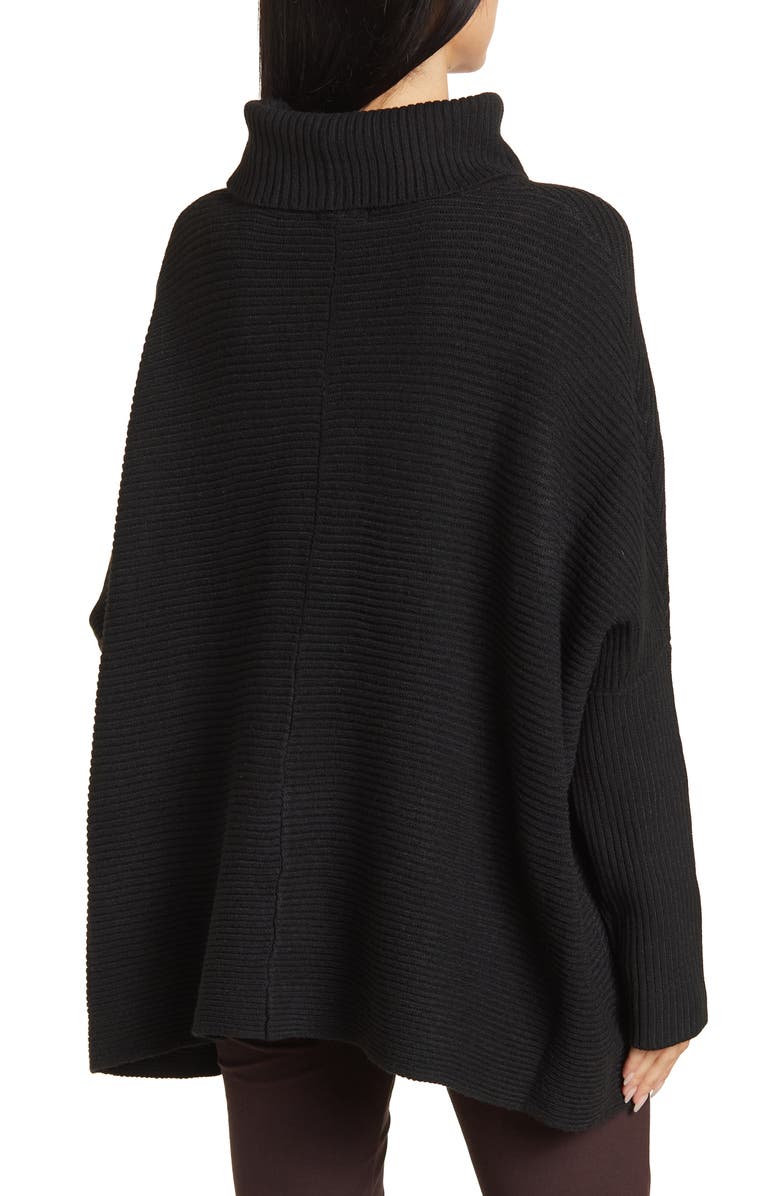 Sweet Romeo Oversized Ribbed Mock Neck Sweater, Alternate, color, 