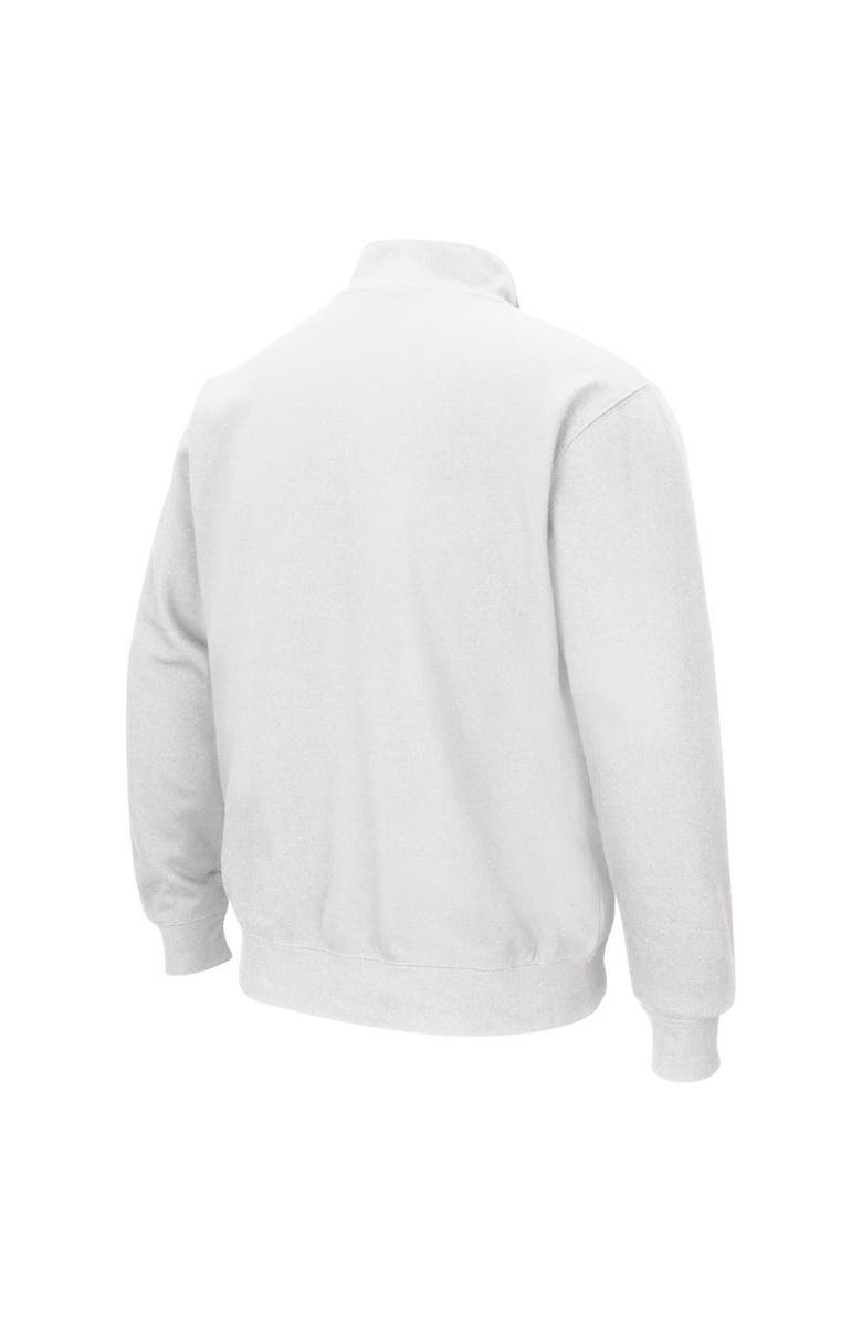 COLOSSEUM Men's Colosseum White Harvard Crimson Tortugas Team Logo Quarter-Zip Jacket, Alternate, color, 