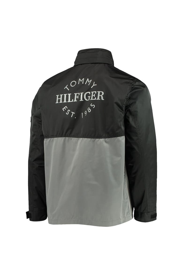 Men's Tommy Hilfiger Black/Gray Pittsburgh Steelers Anorak Hoodie Quarter-Zip Jacket, Alternate, color, Black