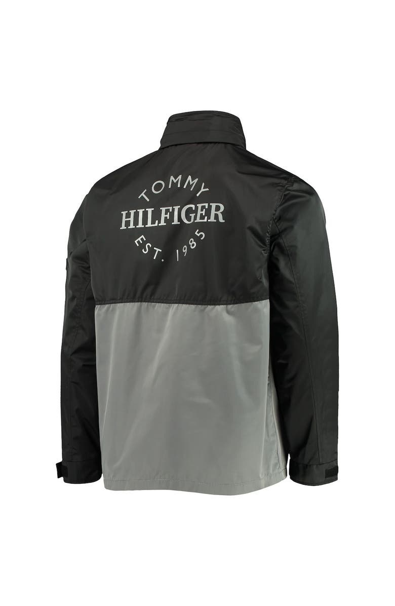 Tommy Hilfiger Men's Tommy Hilfiger Black/Gray Pittsburgh Steelers Anorak Hoodie Quarter-Zip Jacket, Alternate, color, 
