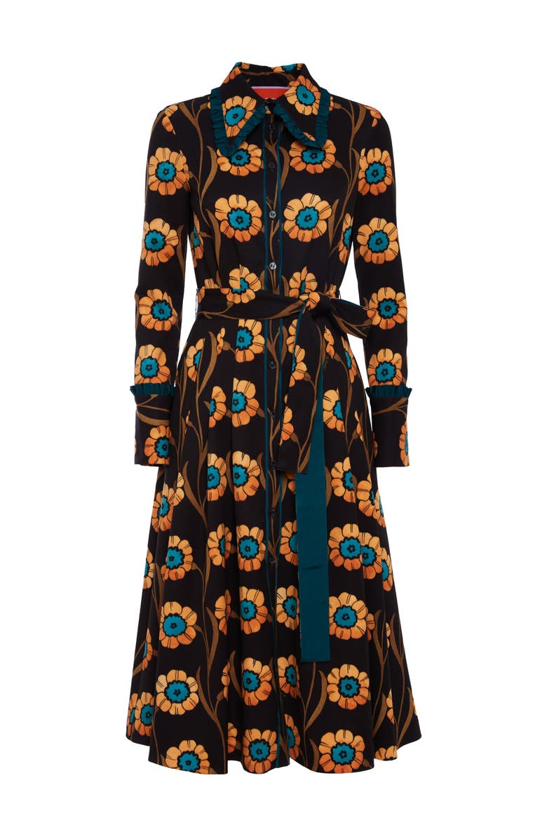 La DoubleJ La Comasca Shirt Dress Daisychain Black, Alternate, color, 