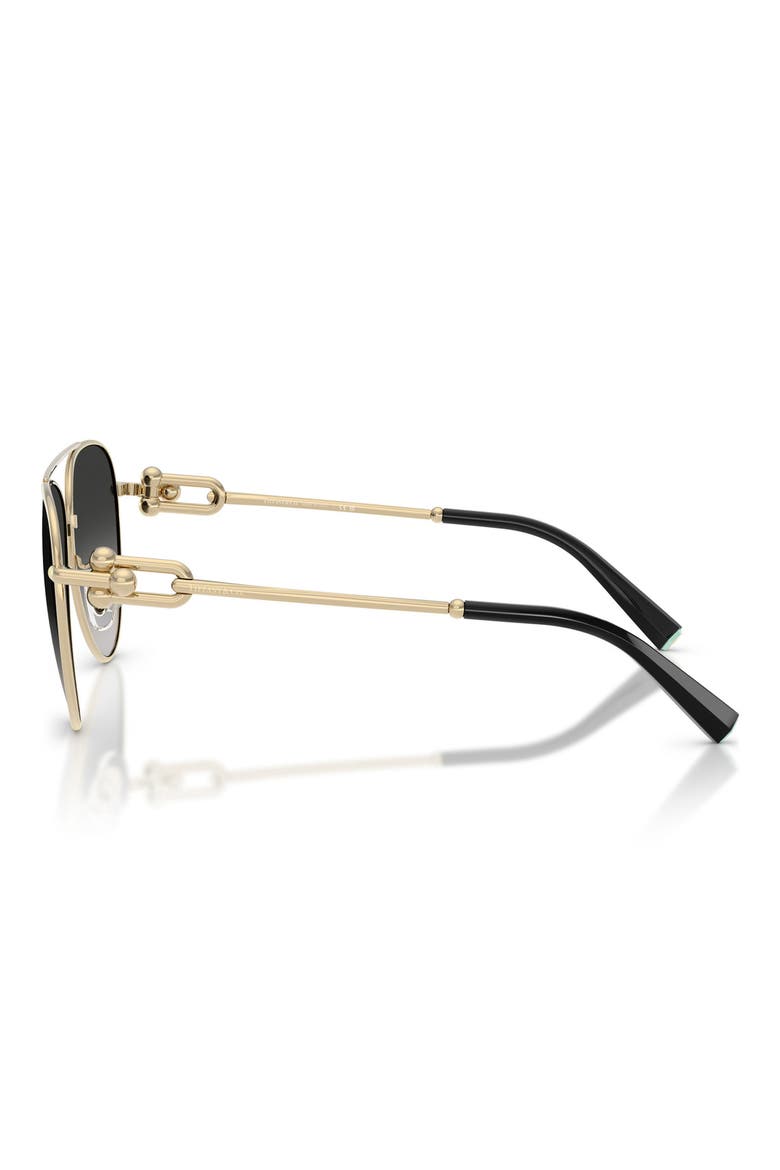 59mm Gradient Pilot Sunglasses, Alternate, color, PALE GOLD/ GREY GRADIENT