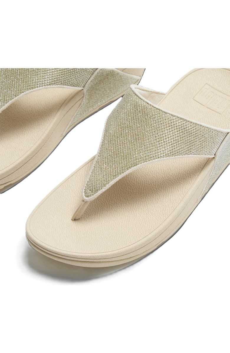FitFlop Lulu Shimmerglitz Sandals, Alternate, color, Platino