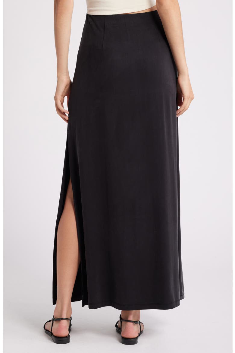 Drape Maxi Skirt, Alternate, color, BLACK DARK