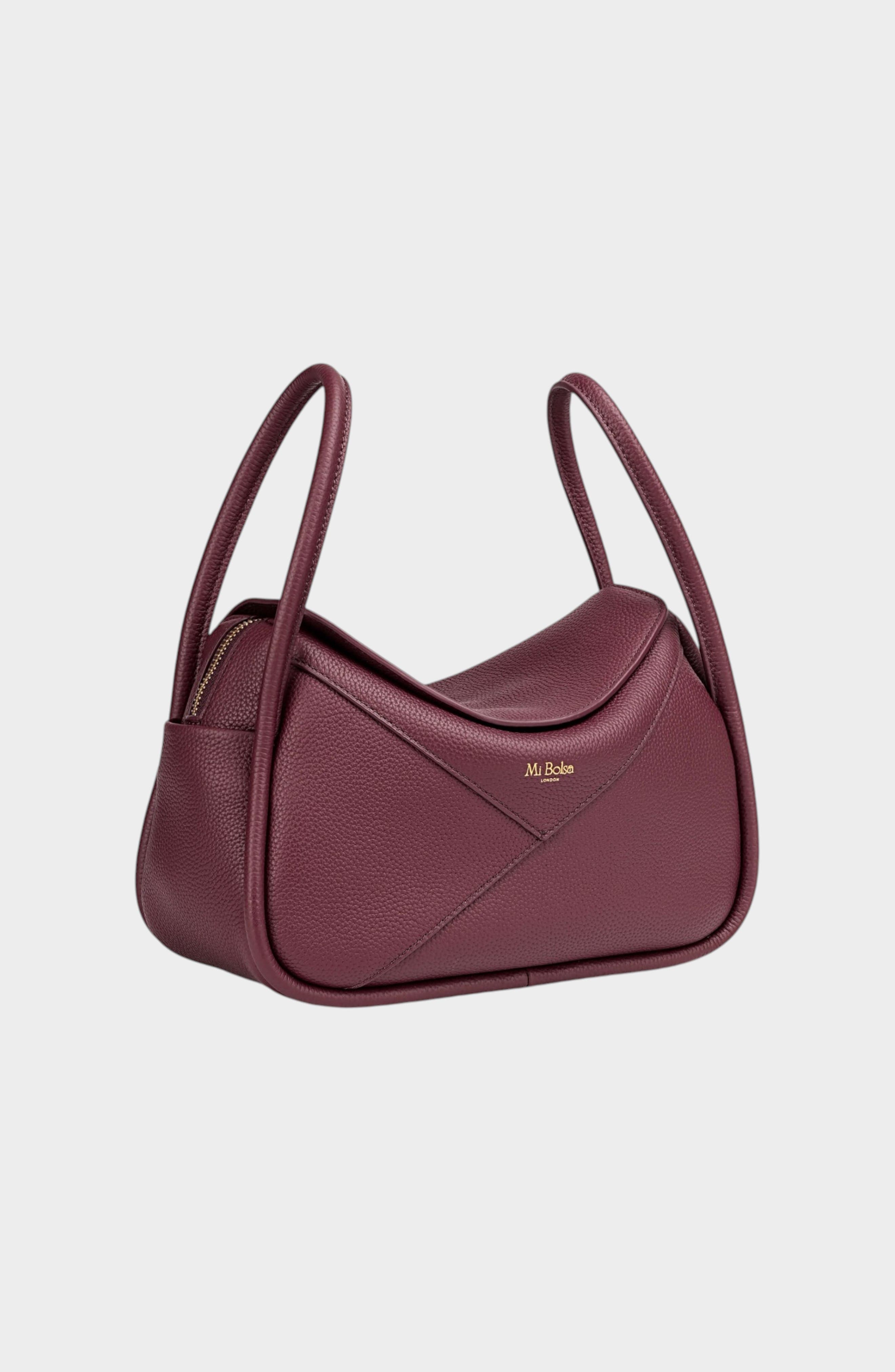 Carnaby Genuine Pebble Leather Shoulder Bag, Alternate, color, Burgundy