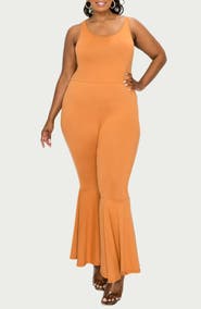 L I V D Jalda Stretch Flare Tank Jumpsuit