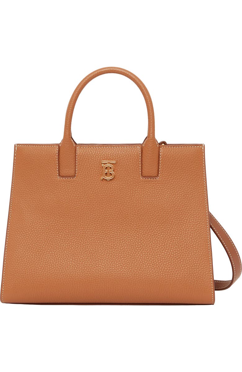 Burberry Mini TB Leather Tote, Main, color,
