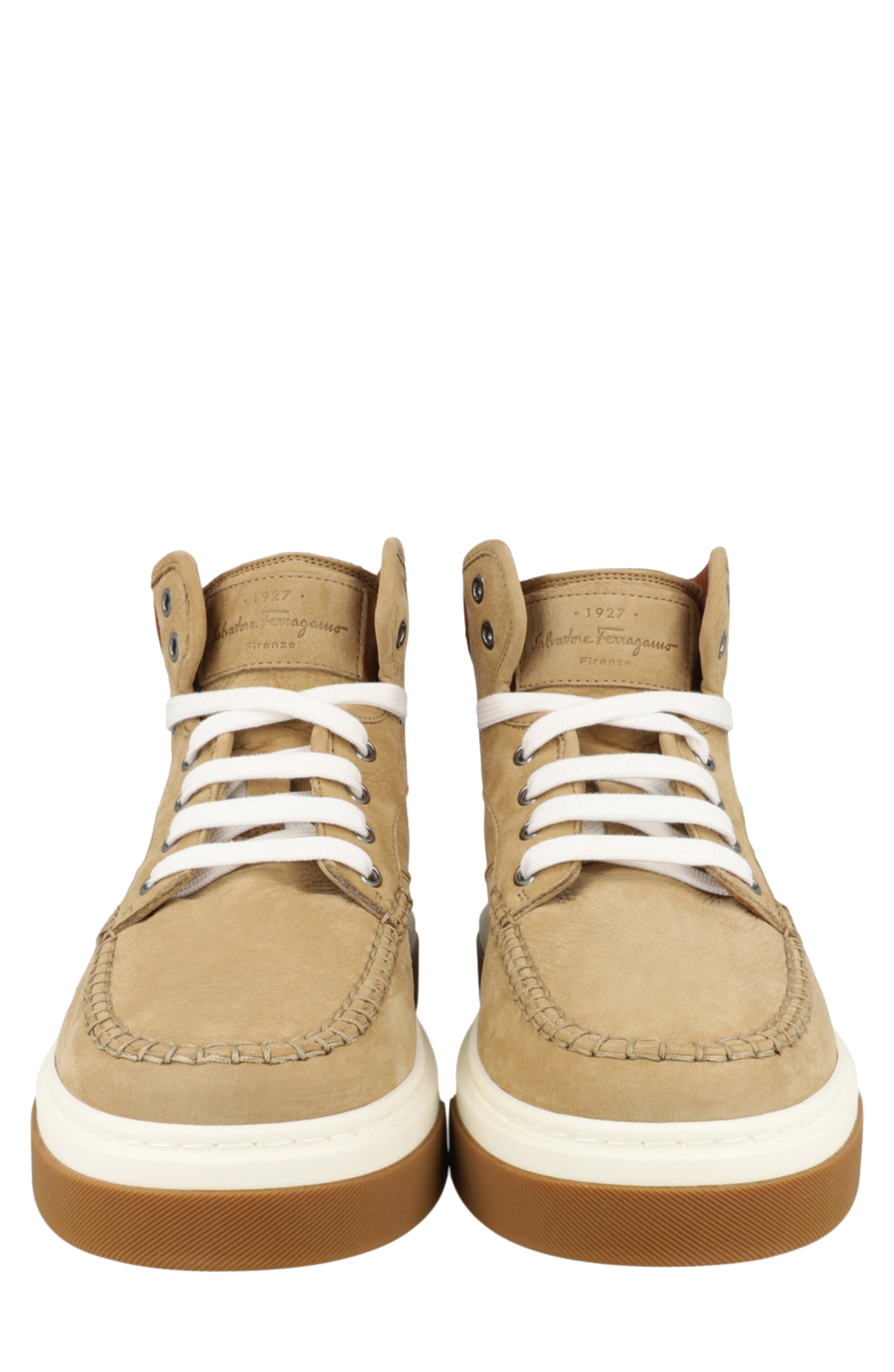 FERRAGAMO Cassina High Top Sneaker, Alternate, color, Beige Khaki