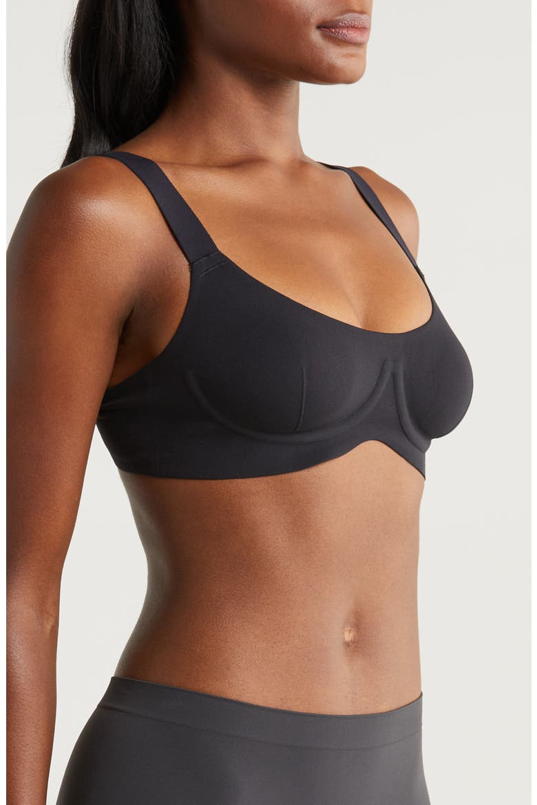 Bonded Underwire Bra, Alternate, color, BLACK