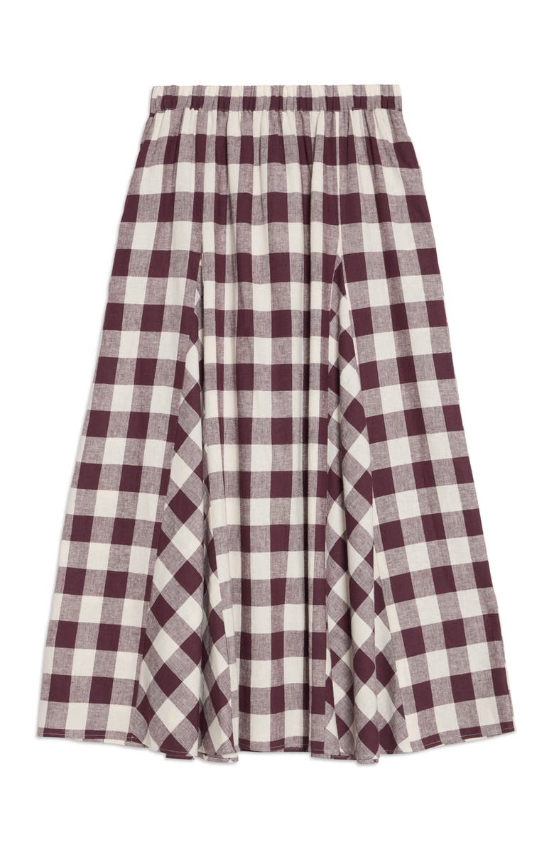 Albaray Gingham Maxi Skirt, Alternate, color, Burgundy