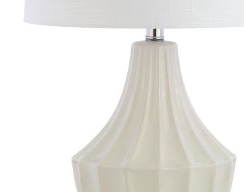 Jonathan Y Tate Ceramic Led Table Lamp In Cream