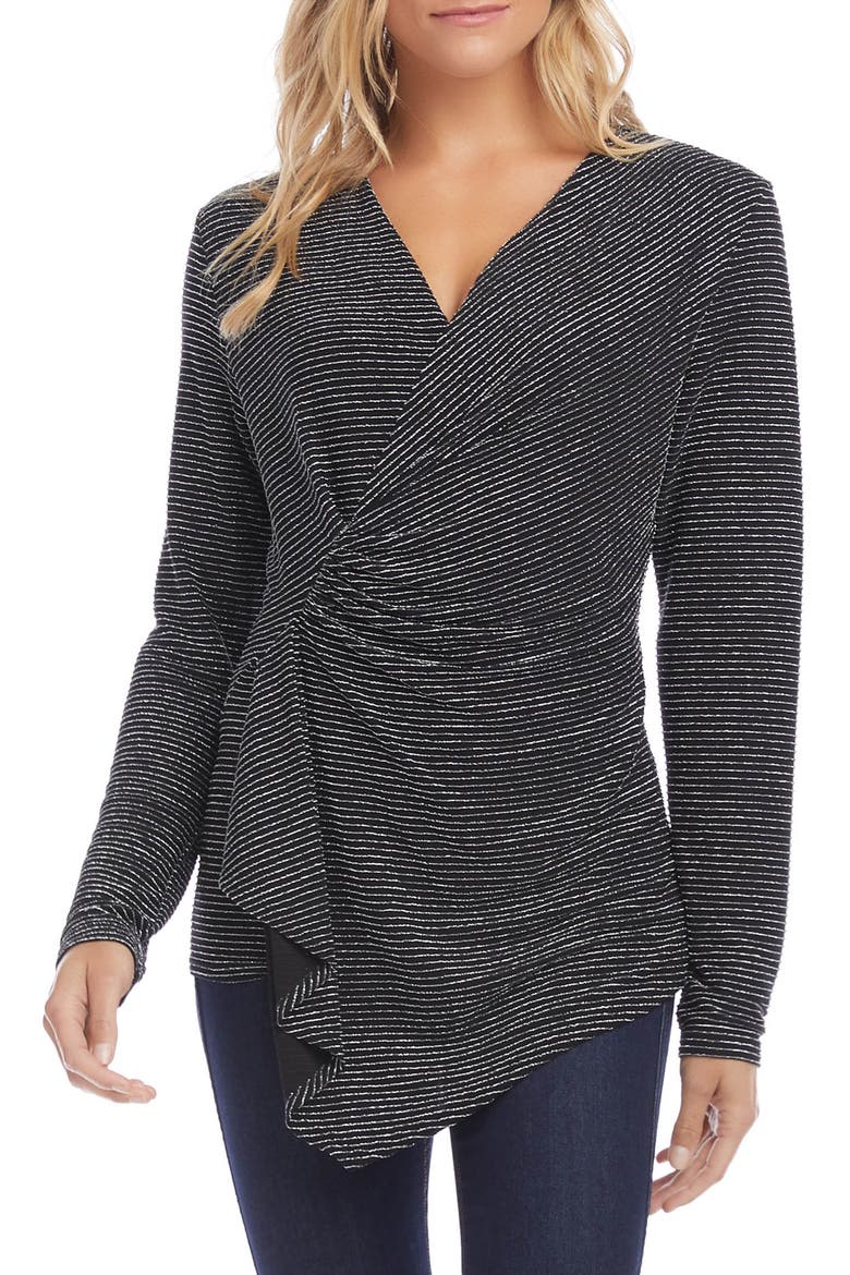 Sparkle Cascade Ruffle Top, Main, color, BKS