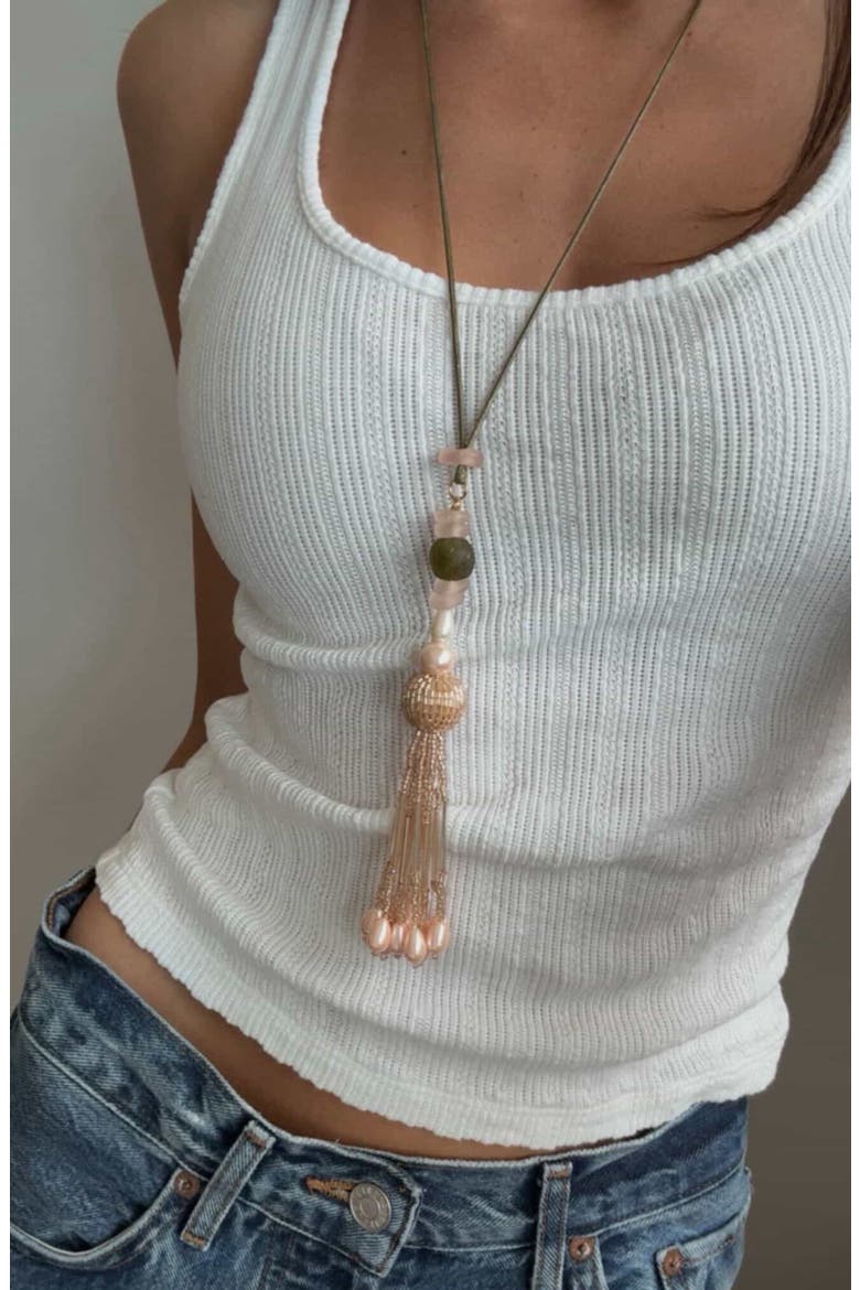 Victoria Necklace, Alternate, color, Pink