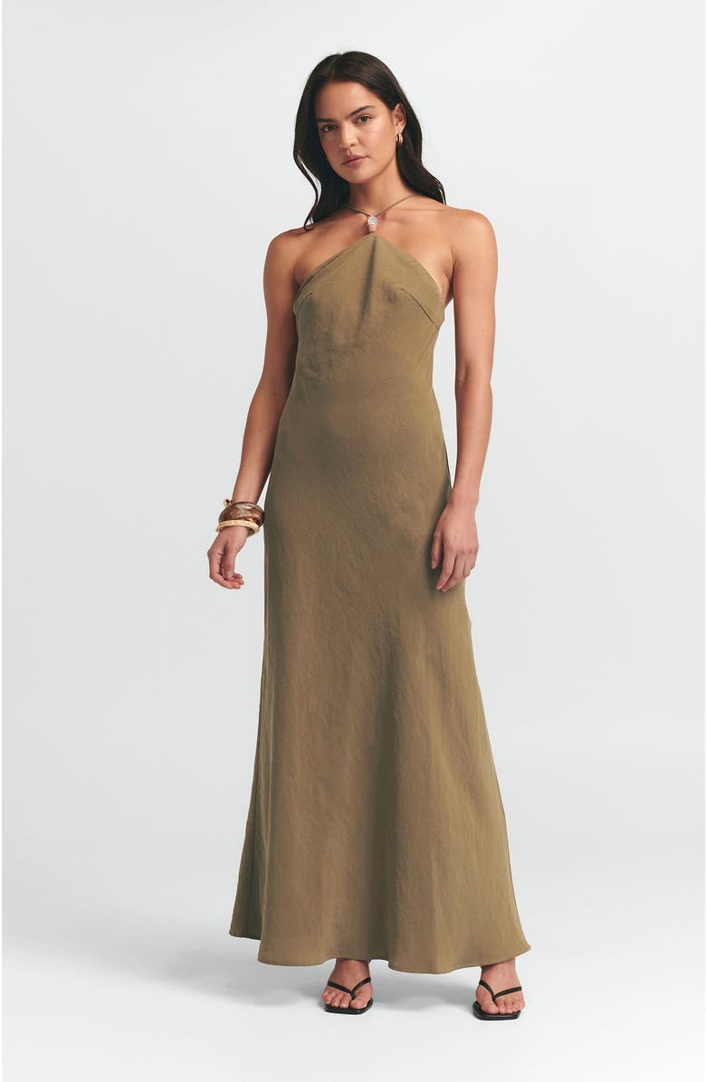 ST MRLO Anais Slip Dress, Main, color, Taupe