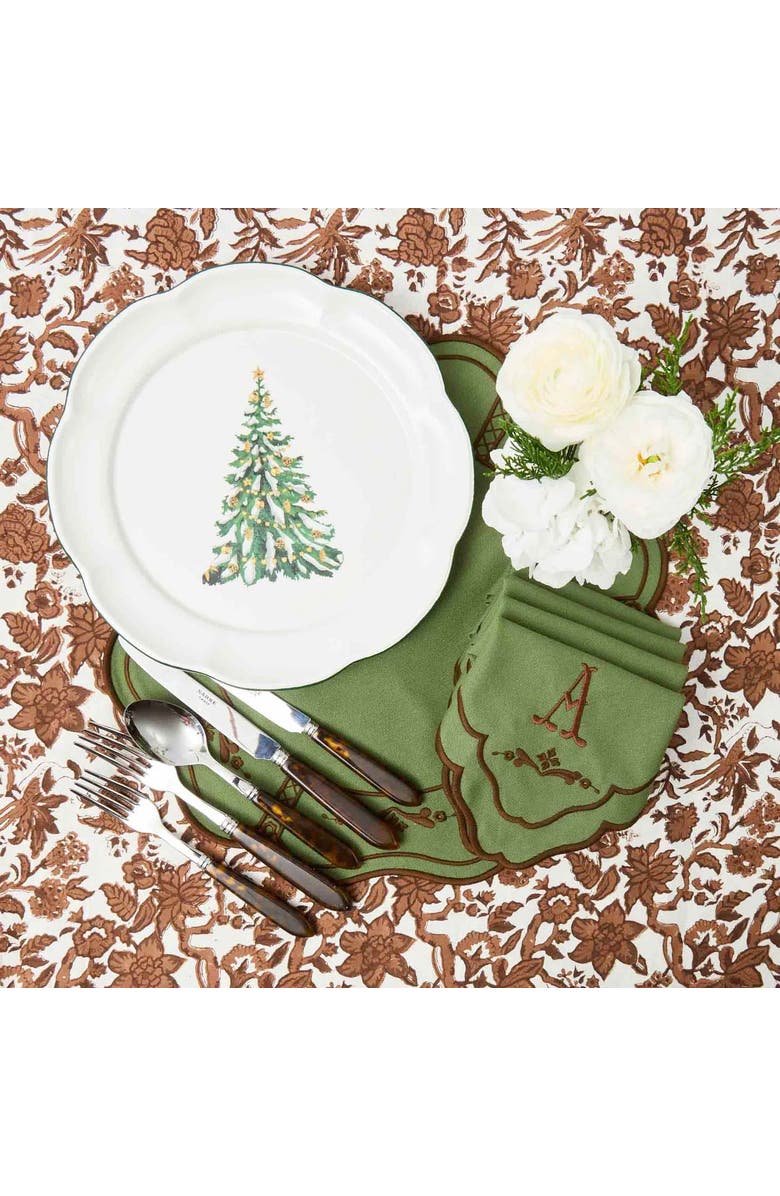 Mrs. Alice Doris Placemats, Alternate, color, Green