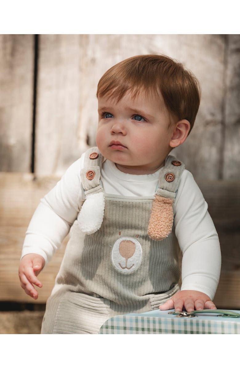 Deux par Deux Allover and Stretchy Corduroy Overalls Set, Main, color,