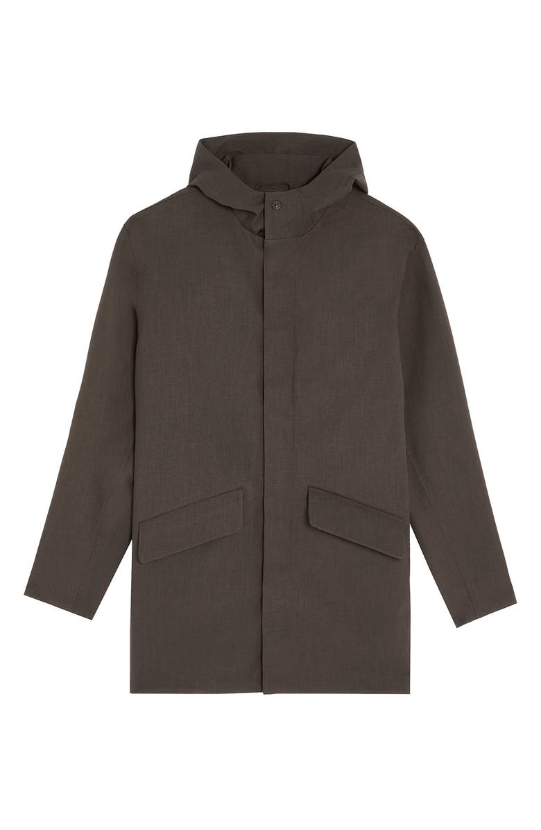 Lyle & Scott Long Sleeve Hooded Military Parka Jacket, Alternate, color, Charcoal Marl