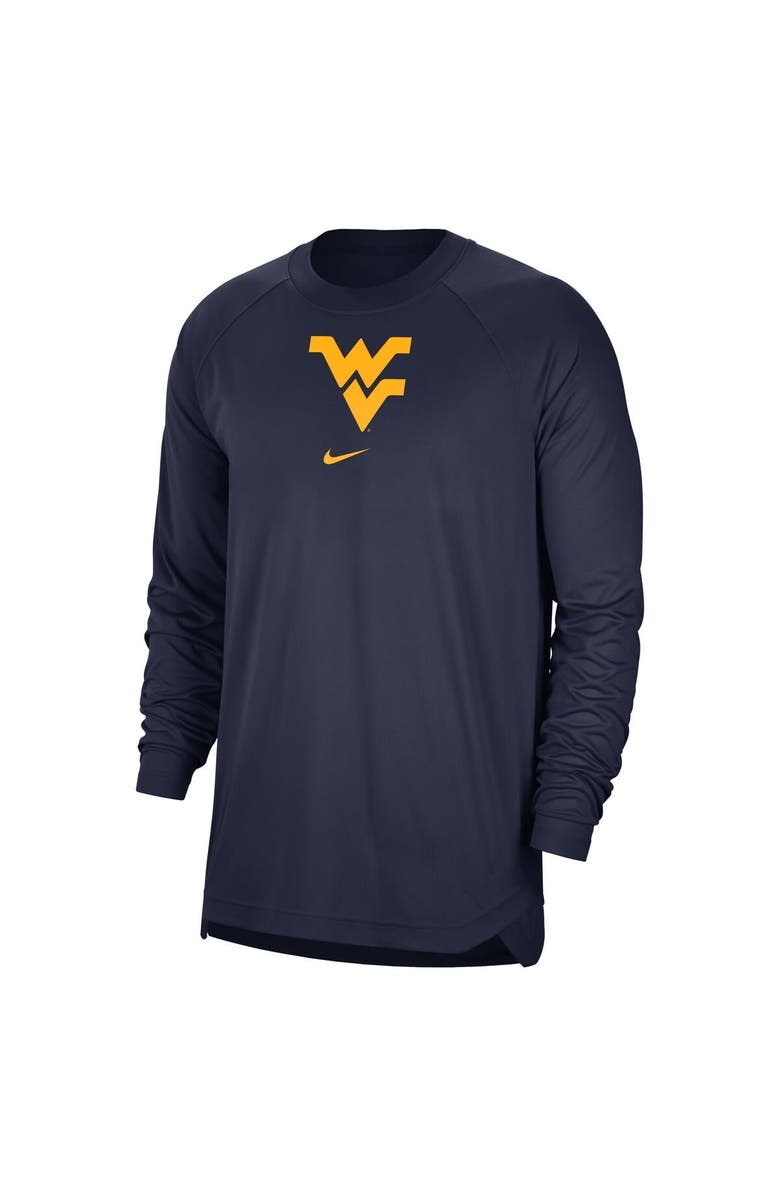 Nike Men's Nike Navy West Virginia Mountaineers Basketball Spotlight Performance Raglan T-Shirt, Alternate, color, 