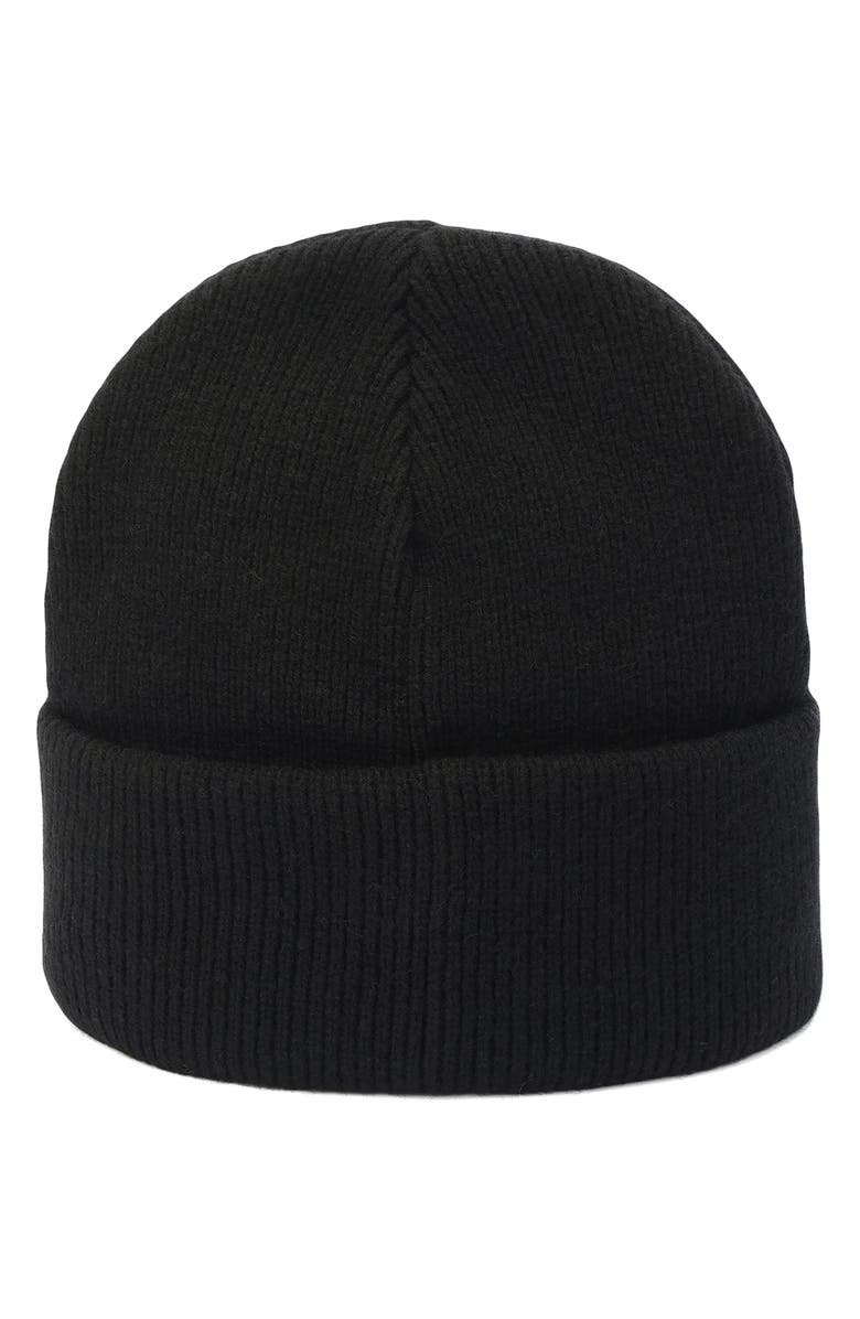 COACH Rib Embossed Beanie, Alternate, color, Black