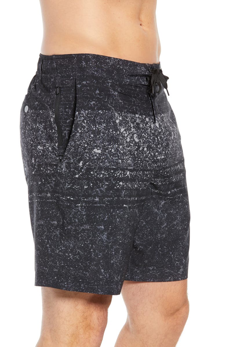 Zella Print Swim Trunks, Alternate, color, 