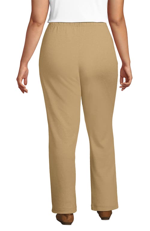 Lands' End Plus Size Sport Knit High Rise Pants In Brown