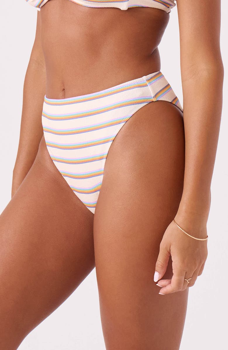 Roxy Go My Way Soul Search Mid Rise Bikini Bottoms, Alternate, color, Multi